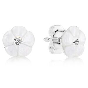 Pandora Silver Floral Stud Earrings